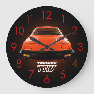 Triumph TR7 - Rot Große Wanduhr