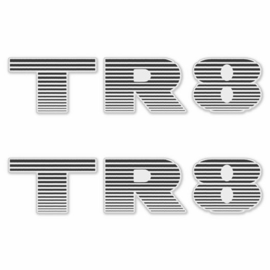 Triumph TR8 Logo Seite - Schwarz Aufkleber (Vorderseite)
