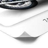 Triumph Trident T160 750 Motorrad - A3 Poster (Ecke)