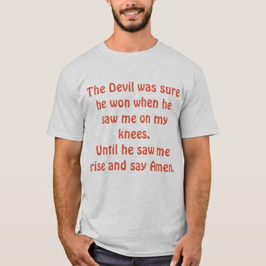 Triumph über das T-Shirt des Teufel (Vorderseite)