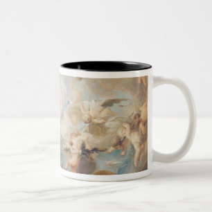 Triumph von Amor über allen Göttern, 1752 Zweifarbige Tasse