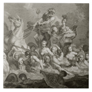 Triumph von Britannia, c.1765 (Stich) Fliese