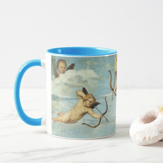 Triumph von Galatea Angels Detail von Raphael Sanz Tasse (Mit Donut)