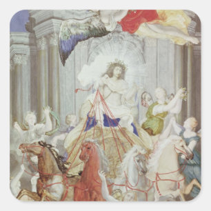 Triumph von König Louis XIV von Frankreich Quadratischer Aufkleber