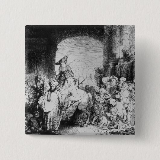 Triumph von Mordecai, c.1640 Button (Vorderseite)