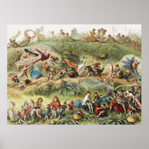 Triumphaler März des Elfkönigs, der Fairies, der G Poster