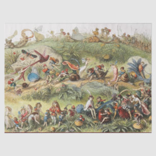 Triumphaler März des Elfkönigs, der Fairies, der G Seidenpapier