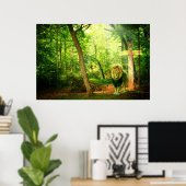 Triumphant King (Lion Christlich Art) Poster (Heimbüro)