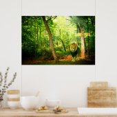 Triumphant King (Lion Christlich Art) Poster (Küche)