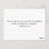 Triumphant King Postkarte (Rückseite)