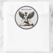 "Triumphant Winged Rhythm" Runder Aufkleber (Tasche)