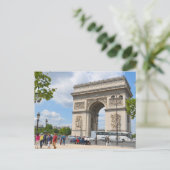 Triumphbogen am Boulevard Champs Elysees, Pari Postkarte (Stehend Vorderseite)