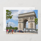 Triumphbogen am Boulevard Champs Elysees, Pari Postkarte (Vorne/Hinten)