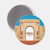 Triumphbogen des Mark Aurel Libyen Magnet (Vorderseite/Rückseite)