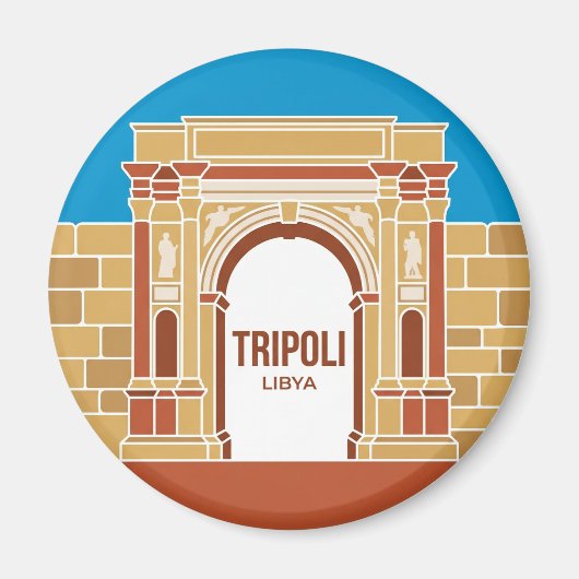 Triumphbogen des Mark Aurel Libyen Magnet (Vorne)