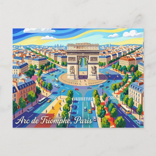 Triumphbogen Frankreich Postkarte (Vorderseite)