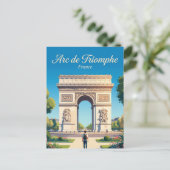 Triumphbogen Frankreich Postkarte (Stehend Vorderseite)