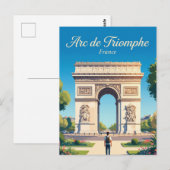 Triumphbogen Frankreich Postkarte (Vorne/Hinten)