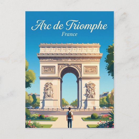 Triumphbogen Frankreich Postkarte (Vorderseite)