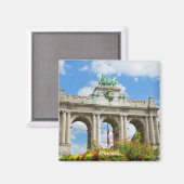 Triumphbogen im Cinquantennaire-Park in Brüssel Magnet (Vorderseite/Rückseite)