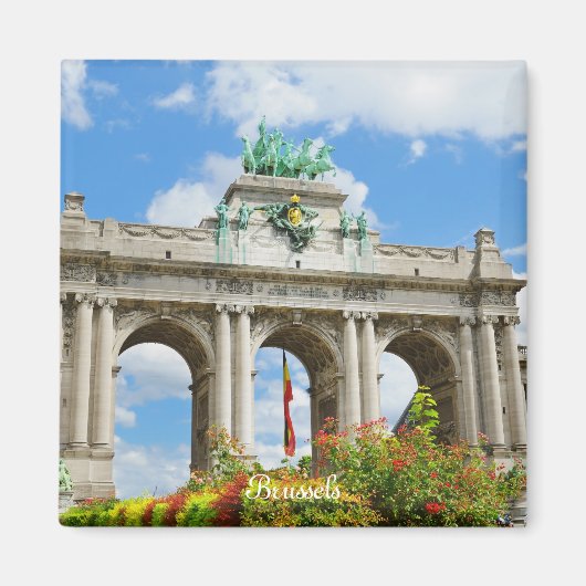 Triumphbogen im Cinquantennaire-Park in Brüssel Magnet (Vorne)