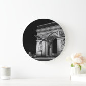Triumphbogen in Paris Große Wanduhr (Zuhause)