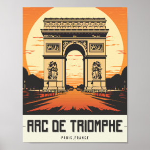 Triumphbogen Paris Frankreich Berühmter Reiseort Poster