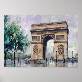 Triumphbogen, Paris, Frankreich Poster