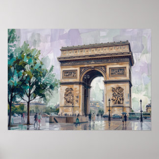 Triumphbogen, Paris, Frankreich Poster