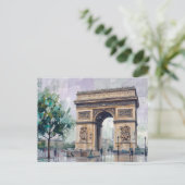 Triumphbogen, Paris, Frankreich Postkarte (Stehend Vorderseite)