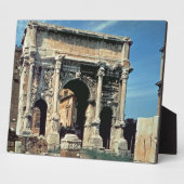 Triumphbogen Septimius Severus, gewidmet in Fotoplatte (Seite)