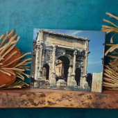 Triumphbogen Septimius Severus, gewidmet in Fotoplatte (Seite)