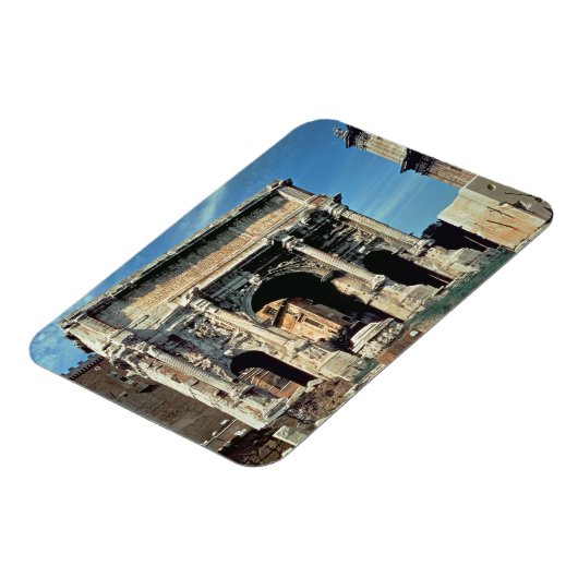 Triumphbogen Septimius Severus, gewidmet in Magnet (Linke Seite)