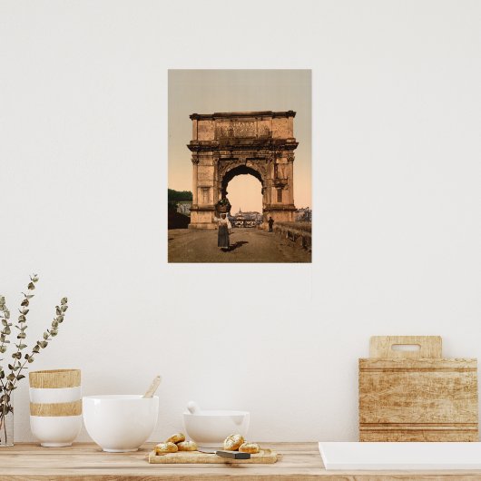 Triumphbogen Titus, Rom, Latium Italien Poster (Küche)