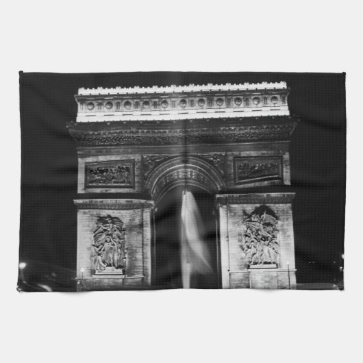 Triumphbogen Vintag Frankreich Paris 1970 Geschirrtuch (Horizontal)
