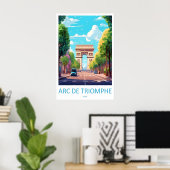 Triumphbogen Vintage-Reiseposter Ski National Poster (Heimbüro)