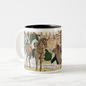 Triumphierender Eintritt der Franzosen in Madrid Zweifarbige Tasse (Vorderseite Links)