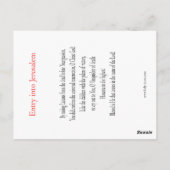 Triumphkarte in Jerusalem Postkarte (Rückseite)