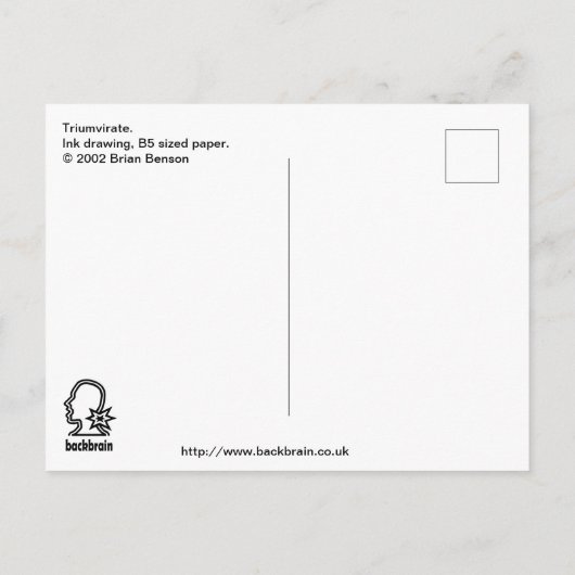 Triumvirat, Postkarte (Rückseite)