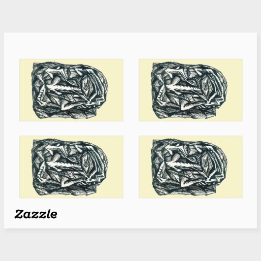 Triumvirat Rechteckiger Aufkleber (Blatt)