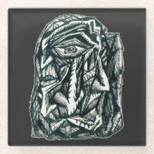 Triumvirat, Tinte zeichnend Glasuntersetzer (Vorderseite)