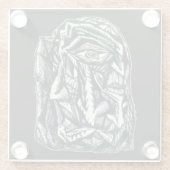 Triumvirat, Tinte zeichnend Glasuntersetzer (Rückseite)