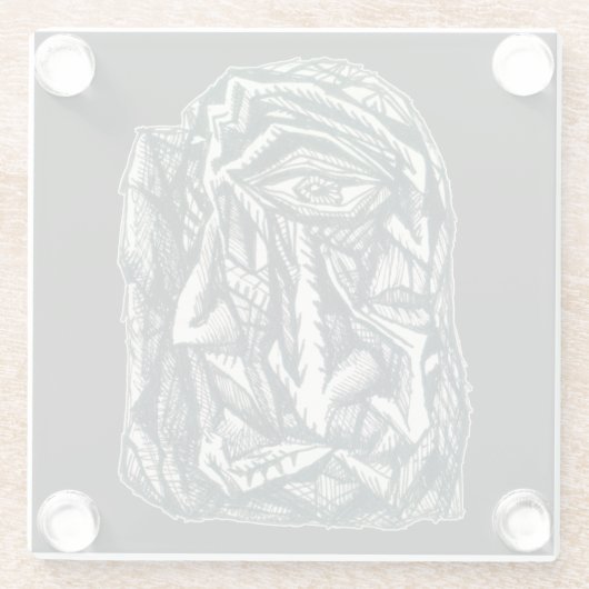 Triumvirat, Tinte zeichnend Glasuntersetzer (Rückseite)