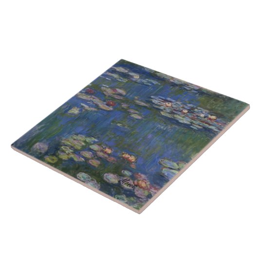 Trivet Fliese der MONET Wasser-Lilien 1916 (Seite)