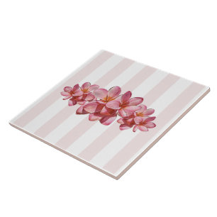 Trivet - Rosa Plumeria Fliese