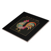 Trivet Tile-Colorful Huhn Fliese (Seite)
