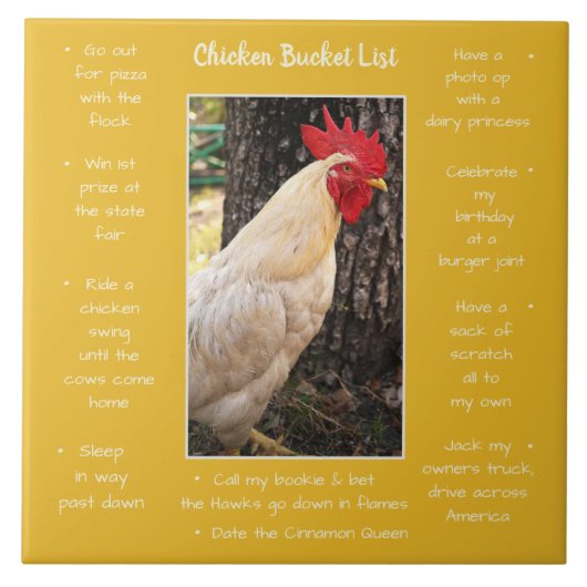 Trivet Tile-Hühnchen-Eimer Fliese (Vorderseite)