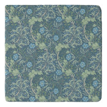 TRIVET : WILLIAM MORRIS : SEAWEED