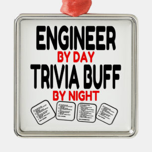 Trivia Buff Engineer Silbernes Ornament