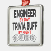 Trivia Buff Engineer Silbernes Ornament (Links)